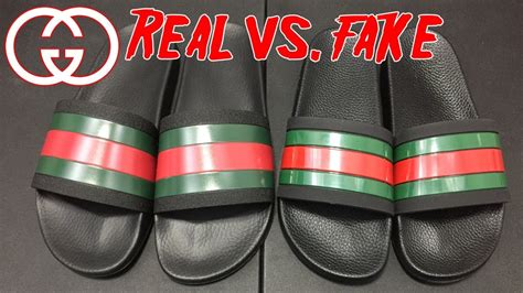 real vs fake gucci tiger slides|Gucci slides are real.